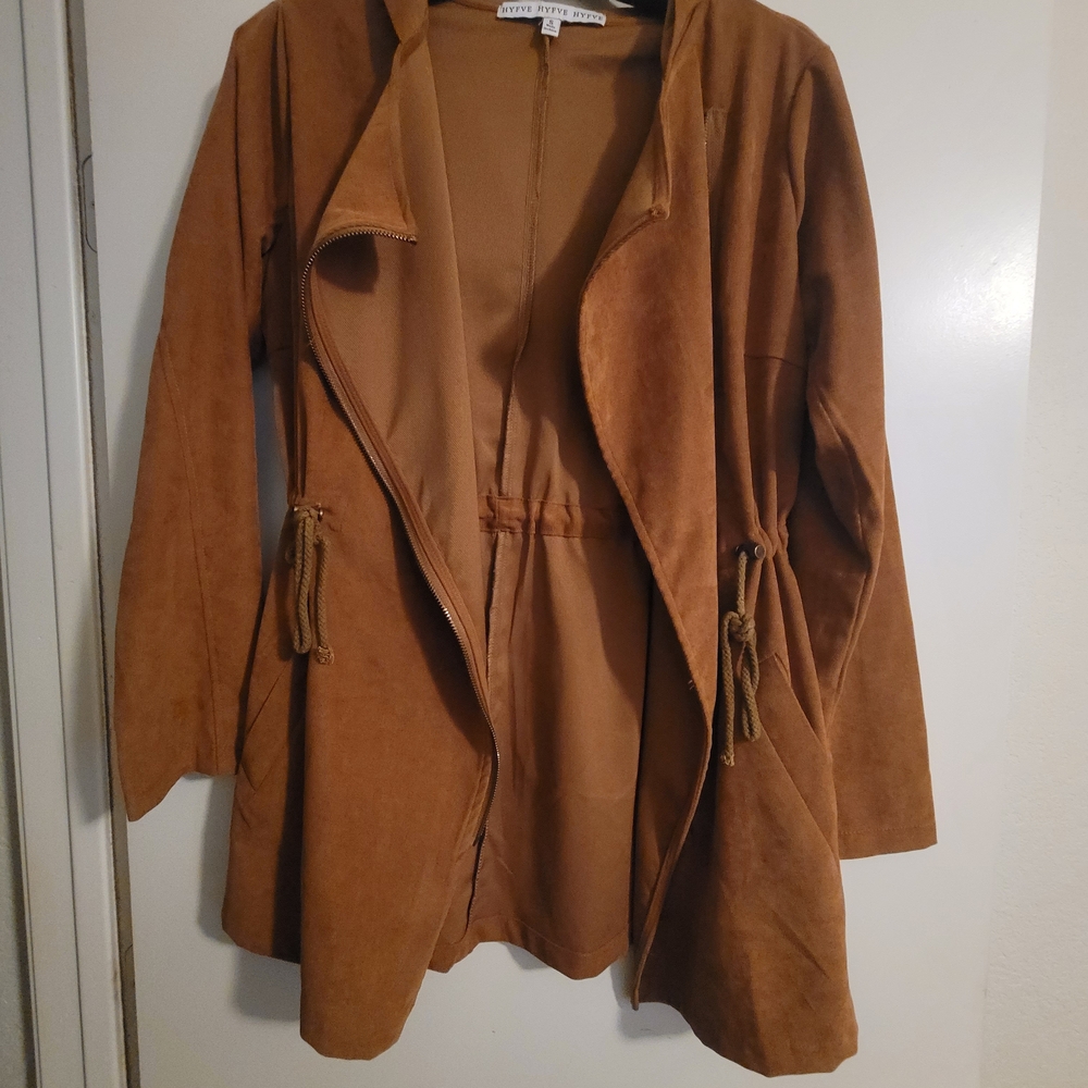 HYFVE Brown Trench Coat with Drawstring Waist